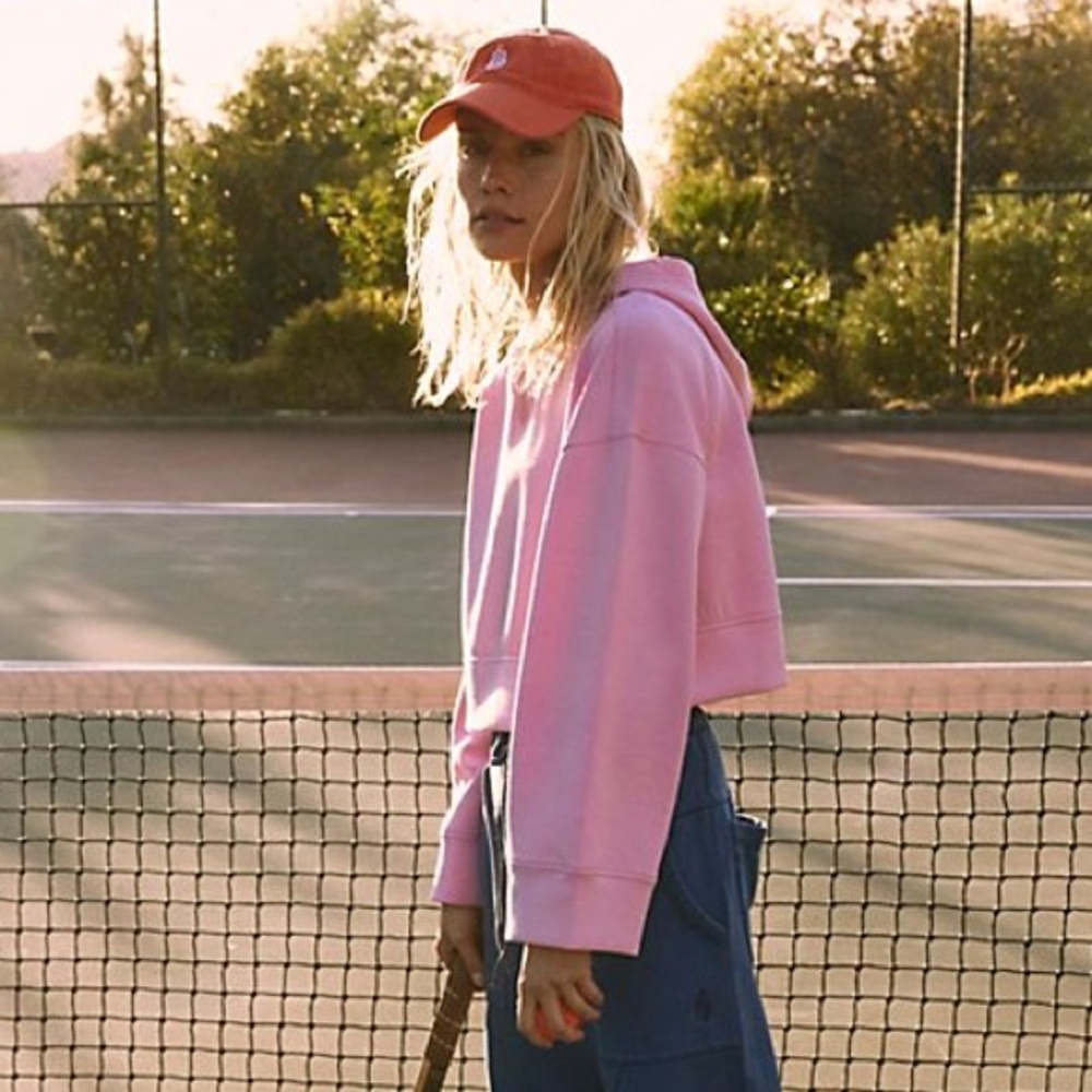 Free People FP Movement Playing Games Hoodie in Jam Jewel - Picture 5 of 11